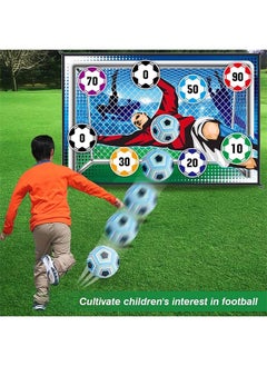 HaHaHai Toy Soccer Ball Game Set,Outdoor Soccer Ball Game for Kids and Adults, Soccer Ball Set with 1 Flannel Soccer Goal, 2 Footballs, 4 Sticky Hooks, 4 Black Ribbons and 2 Ground Stakes  - Image 5