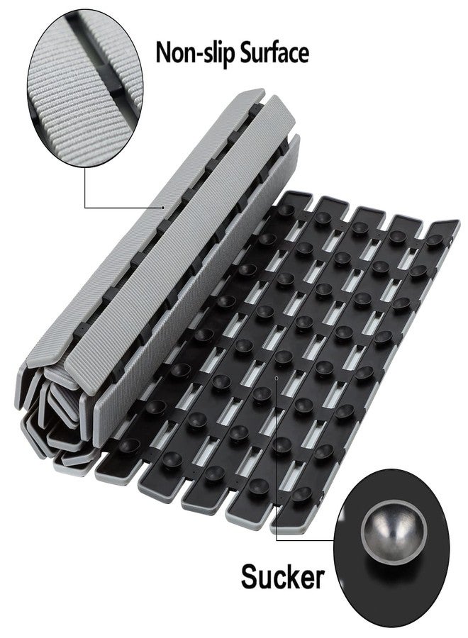 BEMISO BEMISO Shower Mat Non Slip Bathtub Mat with Suction Cups and Drain Holes 27.5 x15.7 Inch Bath Mat for Tub & Shower.Easy Dry,Easy to Cut,Eco-Friendly - Image 2