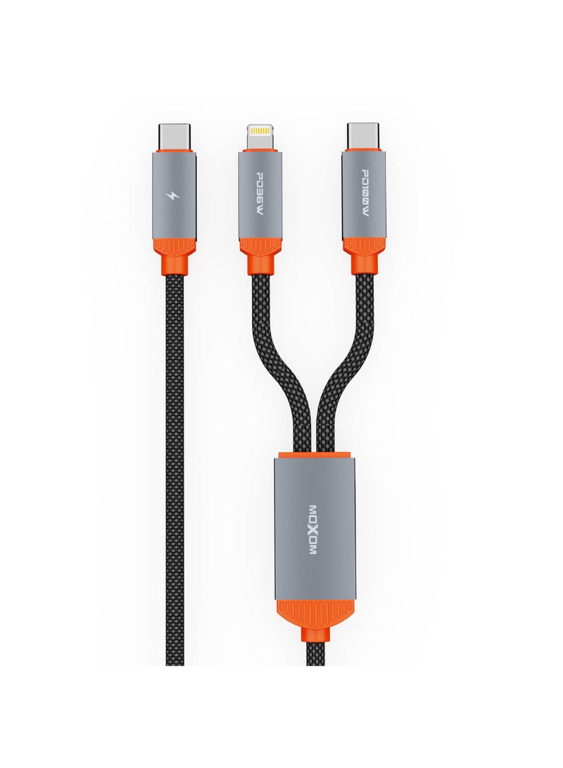 MOXOM MX-CB356 Type C To Lightning Cable 36W Fast Charging Data Sync Cable 1.2M Compatible With iPhone iPad AirPods - Image 1