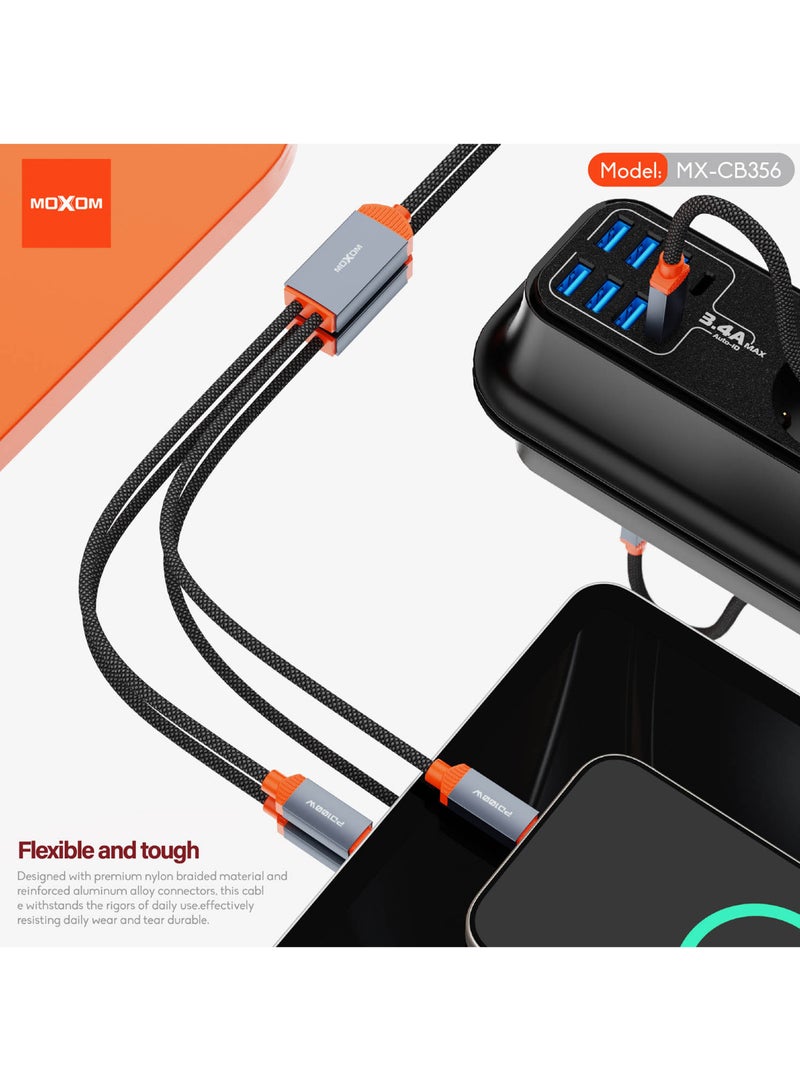 MOXOM MX-CB356 Type C To Lightning Cable 36W Fast Charging Data Sync Cable 1.2M Compatible With iPhone iPad AirPods - Image 4