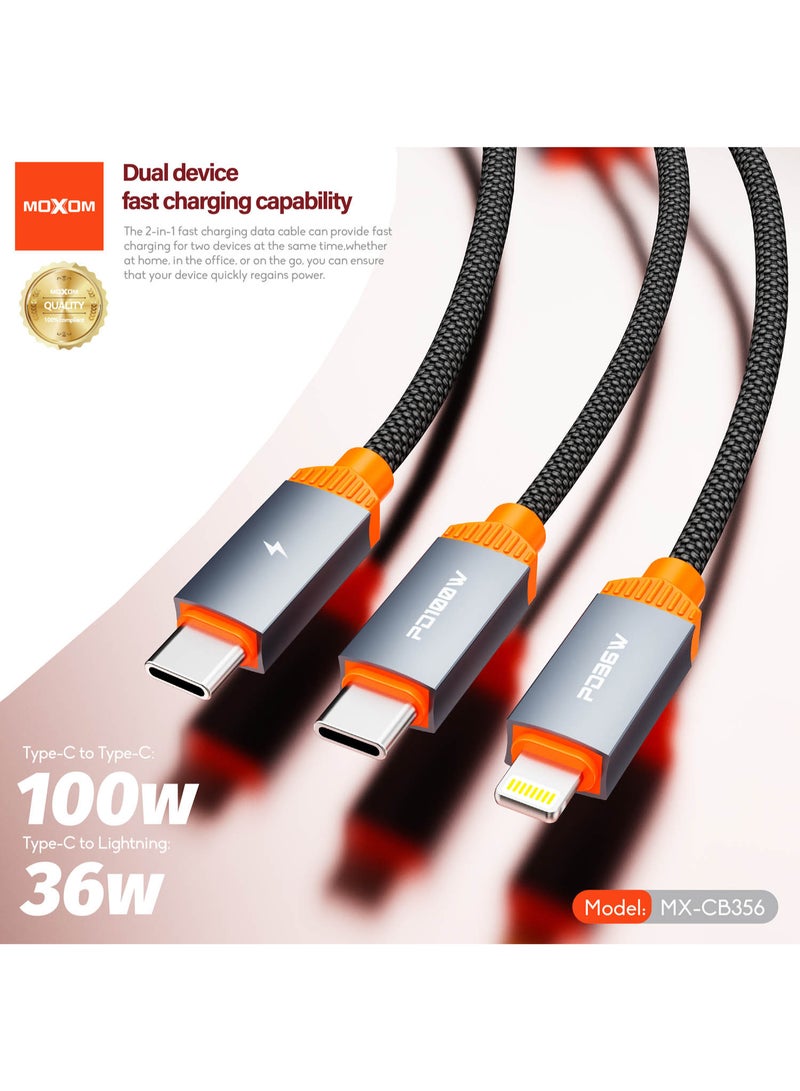 MOXOM MX-CB356 Type C To Lightning Cable 36W Fast Charging Data Sync Cable 1.2M Compatible With iPhone iPad AirPods - Image 5