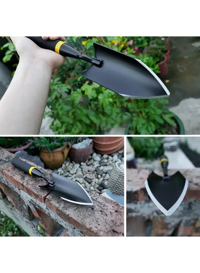 Carbon Steel Garden Shovel With Ergonomic Rubber Handle Heavy Duty Digging Planting Tool - Image 2