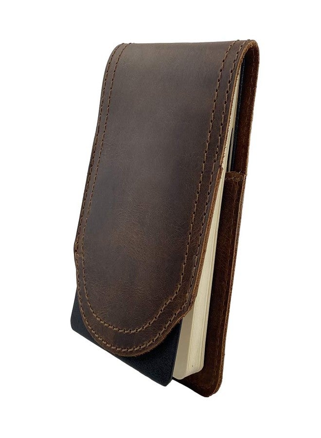 Hide & Drink, Journal Cover for Hard Cover Moleskine Pocket Size (3.5 x 5.5 in.) Classic Notebook (Notebook NOT Included), Full Grain Leather, Handmade, Bourbon Brown - Image 1
