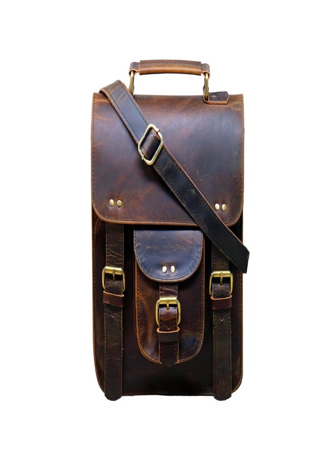 jaald Genuine Leather Messenger Bag Vintage Laptop Crossbody Bag Satchel Man Purse Shoulder Bag for man woman office bag, Dark Brown, 11 Inches, 11 Inches Dark Brown - Image 2