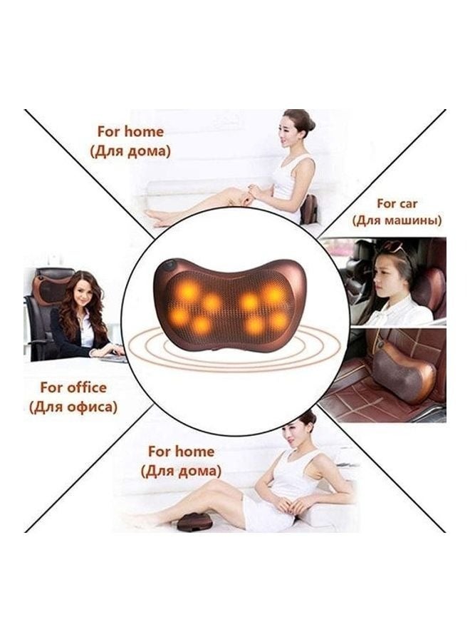 Generic Shiatsu Neck And Shoulder Massage Pillow Body Back Relaxation With 8 Roller Heads With Heating Kneading Therapy Car And Home Relief Pillow Massager  - Image 5