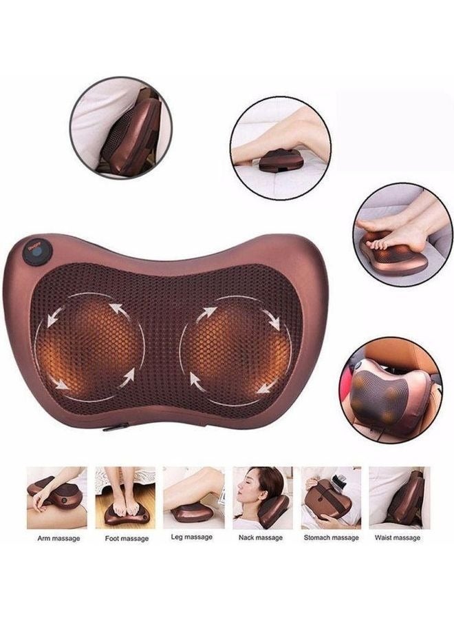 Generic Shiatsu Neck And Shoulder Massage Pillow Body Back Relaxation With 8 Roller Heads With Heating Kneading Therapy Car And Home Relief Pillow Massager  - Image 4