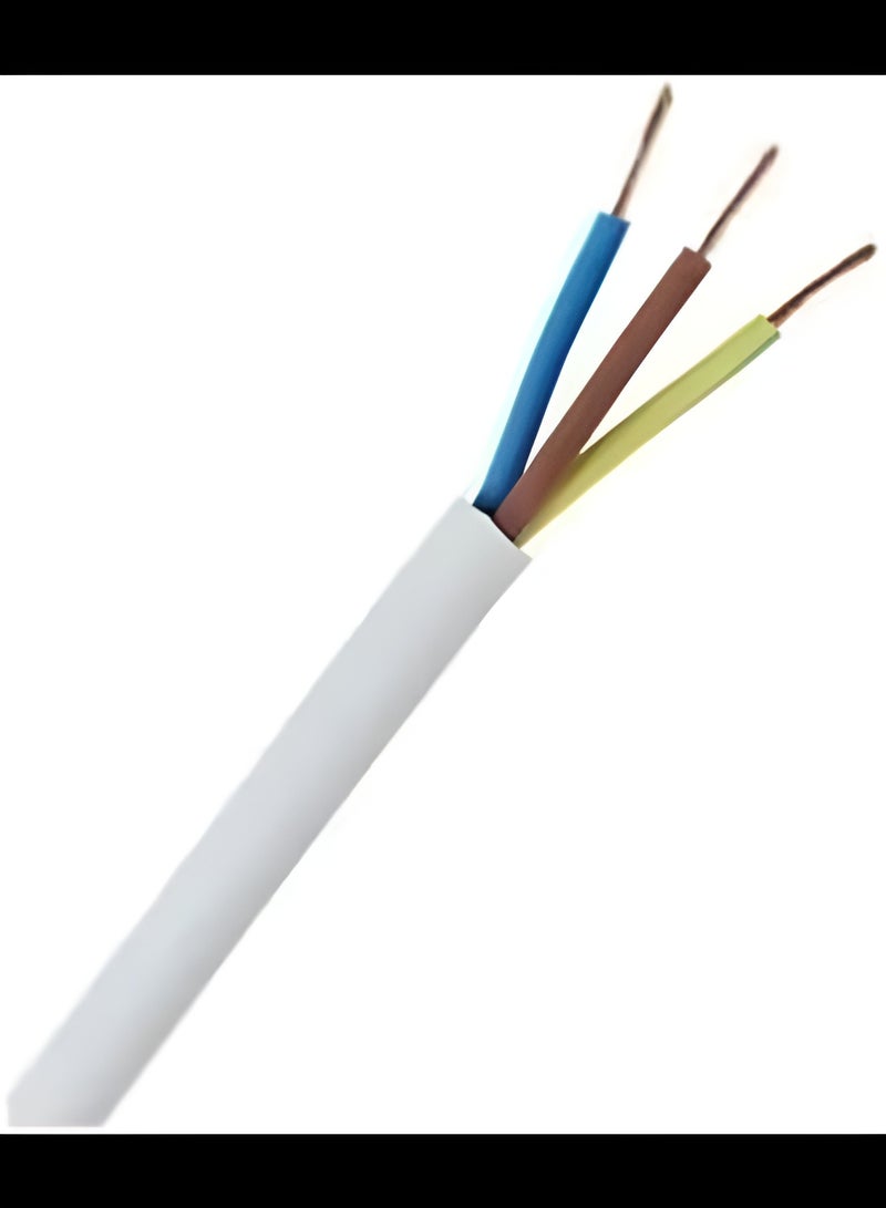 سلك كهربائي مرن PVC سلك الطاقة 3 سلك تمديد أساسي سلك نحاسي كابل مرن طول مخصص متاح (1.5 مم 5 متر) - Image 1