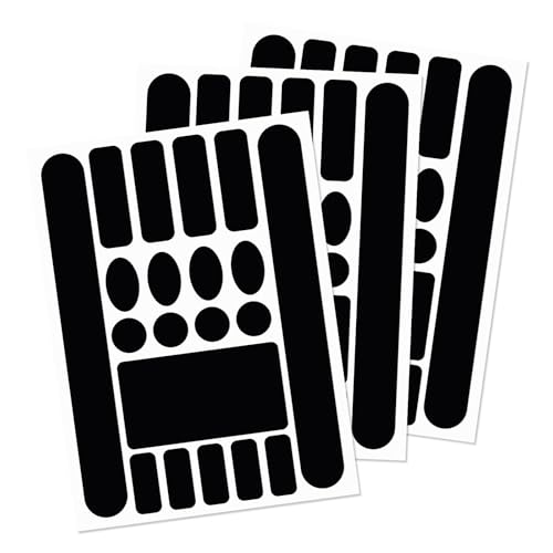 PEUTIER 3 Sheets Bike Frame Protection Tape Sticker, Bicycle Chainstay Protector Adhesive Bicycle Chain Guard Protector Film Cover for Mountain Bike Chain Road Bike Folding Frame Front Fork (Black) - Image 1