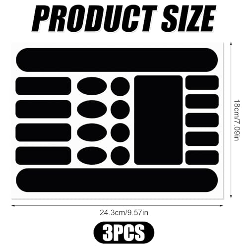 PEUTIER 3 Sheets Bike Frame Protection Tape Sticker, Bicycle Chainstay Protector Adhesive Bicycle Chain Guard Protector Film Cover for Mountain Bike Chain Road Bike Folding Frame Front Fork (Black) - Image 2