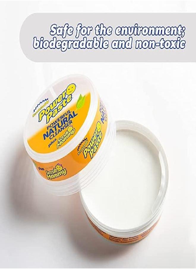 Scrub Daddy Scrub Daddy PowerPaste Bundle - Clay Based Cleaning & Polishing Scrub - Non Toxic Cleaning Paste for Grease, Limescale & More - Includes 1 Scrub Mommy Sponge (2 Pieces)  - Image 2