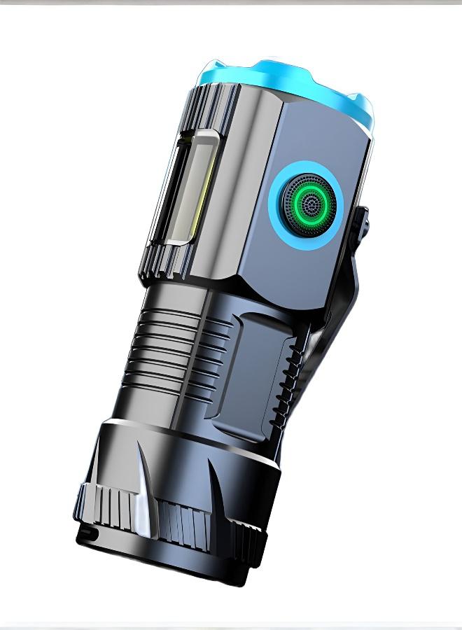 Magnetic Aluminum Flashlight with Hat Clip - Image 1