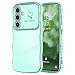 LCHULLE for Samsung Galaxy S25 Plus Case for Women Girls Cute Wave Frame Curly Shape with Love Heart Camera Protection Cover Luxury Plating Shockproof Phone Case for Galaxy S25 Plus 5G Mint Green - Image 2