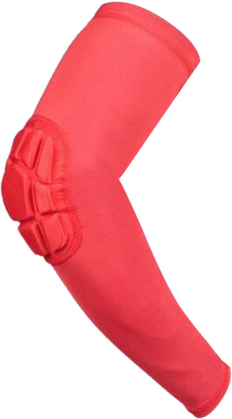 klarako Elbow Pads, Basketball Sleeves, Collision Avoidance Padded Elbow for Volleyball Football Baseball Cycling  Red XL - Image 3
