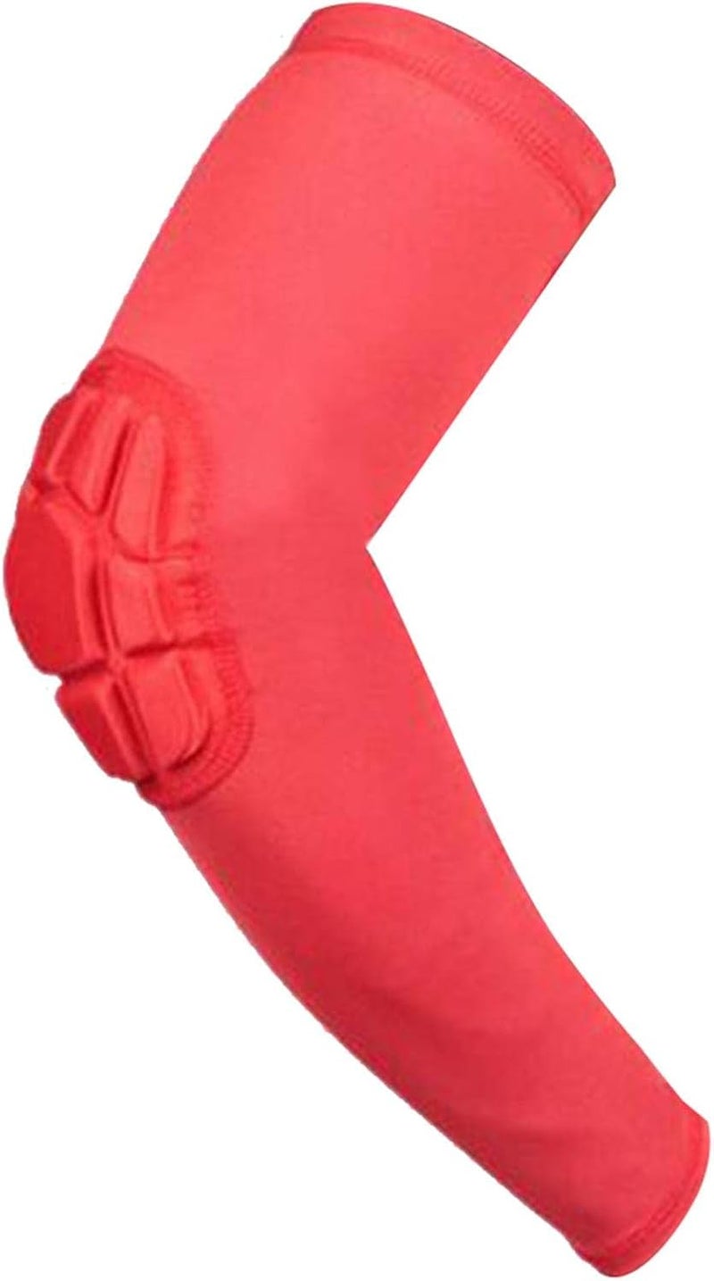 klarako Elbow Pads, Basketball Sleeves, Collision Avoidance Padded Elbow for Volleyball Football Baseball Cycling  Red XL - Image 1