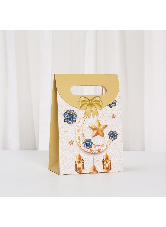 12 Pieces Kraft Paper Gift Bags for Ramadan and Eid, Party Bags with Handles for Candy Desserts and Jewelry Gifts, Party Favor Bags and Party Supplies - Image 3