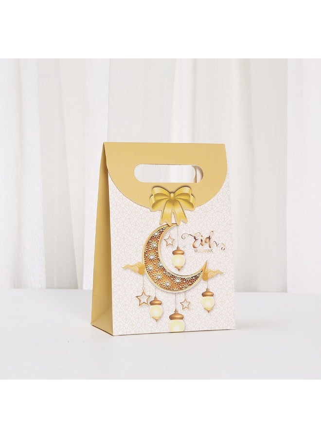 12 Pieces Kraft Paper Gift Bags for Ramadan and Eid, Party Bags with Handles for Candy Desserts and Jewelry Gifts, Party Favor Bags and Party Supplies - Image 4