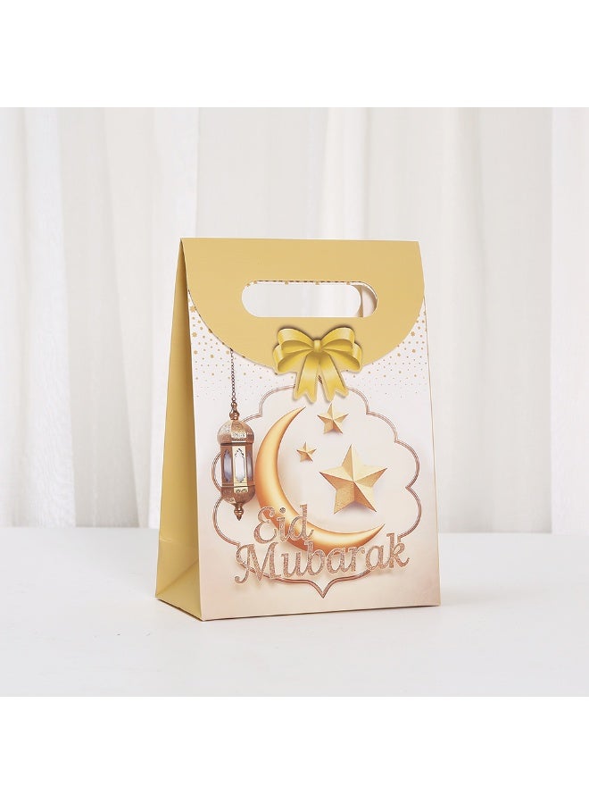 12 Pieces Kraft Paper Gift Bags for Ramadan and Eid, Party Bags with Handles for Candy Desserts and Jewelry Gifts, Party Favor Bags and Party Supplies - Image 5