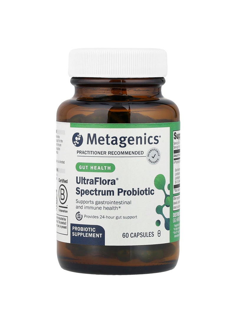 Metagenics UltraFlora® Spectrum Probiotic, 30 Billion CFU, 60 Capsules