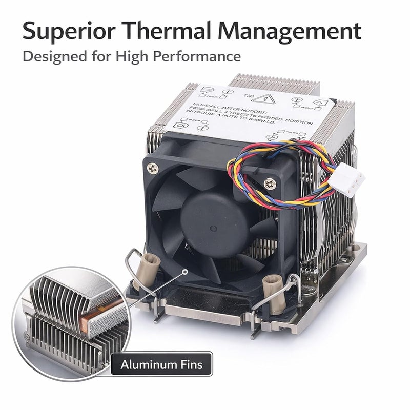 Industrial Controller Heat Sink, Aluminum Alloy, Mini Server Processor, Universal CPU Heatsink - Efficient Heat Dissipation, Durable Construction, Easy Installation for Industria - Image 2