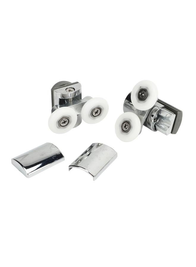 NIBEMINENT 23mm Sliding Door Pulley Bathroom Closet Glass Door Hanging Swing Wheel Upper Lower Roller Kit  - Image 4
