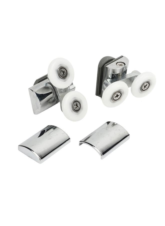 NIBEMINENT 23mm Sliding Door Pulley Bathroom Closet Glass Door Hanging Swing Wheel Upper Lower Roller Kit  - Image 3