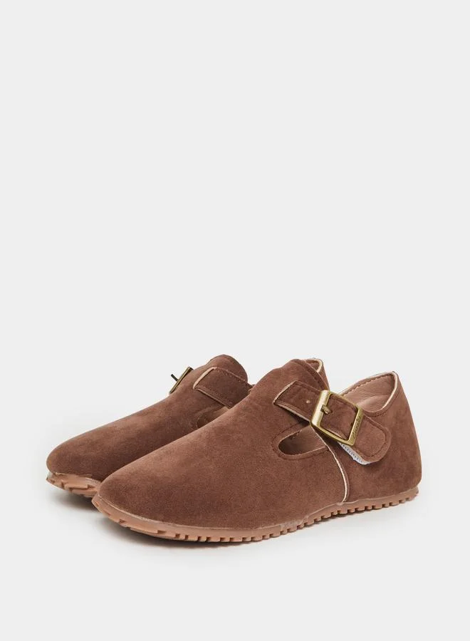 Styli Boys Brown Buckle Sandals