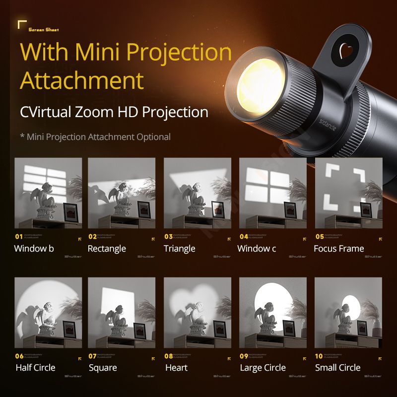 Sidande Z12 PRO Photography Light 12w, RGB Full-Color Fill Light, Including Condenser - Image 3