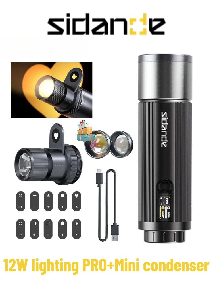 Sidande Z12 PRO Photography Light 12w, RGB Full-Color Fill Light, Including Condenser - Image 1
