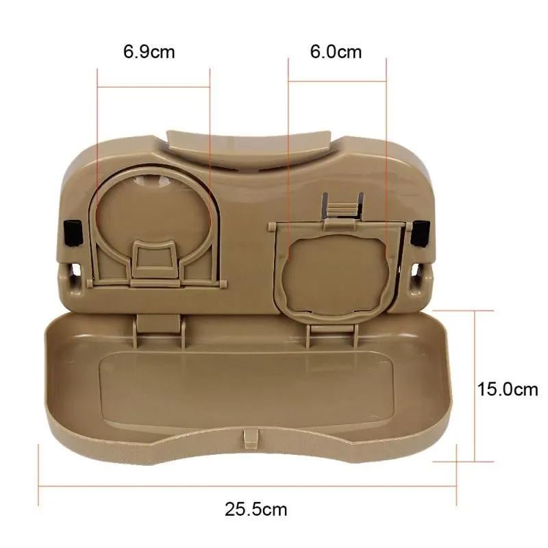 Car folding food rack, beverage rack, car rear seat table rack, phone holder, car storage folding dining table - Image 5