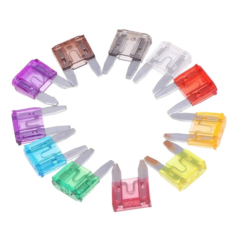35AMP 50pcs Mini Car Blade Fuses Assortment Set 2A 40A Zinc Construction - Image 5