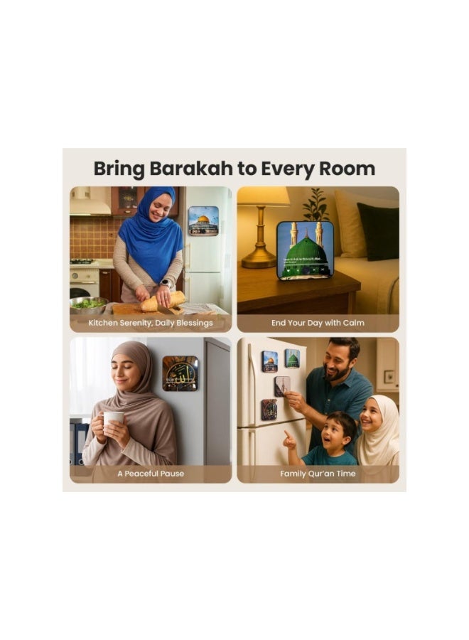 Dreamzon Islamic Fridge Quran Speaker Surah or Zikr Option USB-C Charging Ramadan & Eid Gift Choice - Image 1