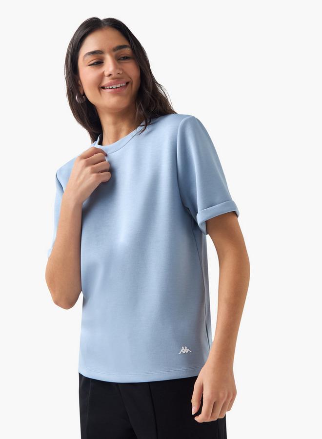 Kappa Logo Print Crew Neck T-shirt with Short Sleeves - Image 3