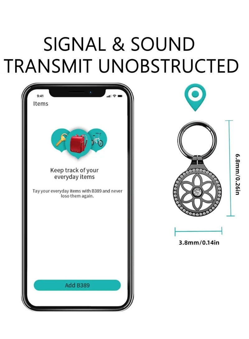 KASTWAVE 2 Pack Airtag Keychain - AirTag Case with Key Ring - Air Tag Keychain for Apple Airtags Holder - Metal Protective AirTag Holder for Dog, Cat, Kids, Keys, Wallet, Backpacks Compatible with Apple AirTag - Image 3