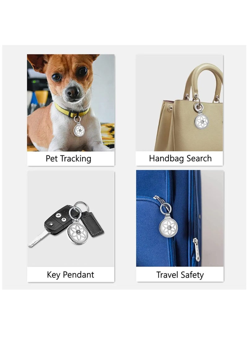 KASTWAVE 2 Pack Airtag Keychain - AirTag Case with Key Ring - Air Tag Keychain for Apple Airtags Holder - Metal Protective AirTag Holder for Dog, Cat, Kids, Keys, Wallet, Backpacks Compatible with Apple AirTag - Image 5