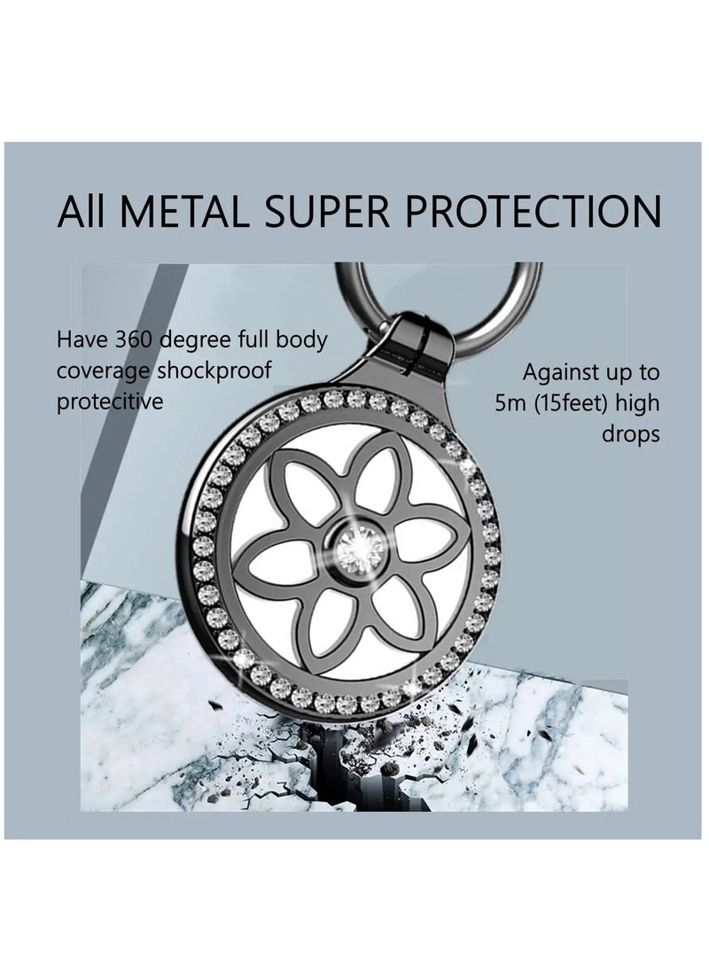 KASTWAVE 2 Pack Airtag Keychain - AirTag Case with Key Ring - Air Tag Keychain for Apple Airtags Holder - Metal Protective AirTag Holder for Dog, Cat, Kids, Keys, Wallet, Backpacks Compatible with Apple AirTag - Image 4