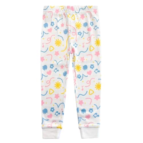 Ms. Rachel 2 Piece Pajama Set - Toddler Girls Boys PJ Set, Short Sleeve Shirt & Pants - Kids Sleepwear Set - Official License White - Image 4