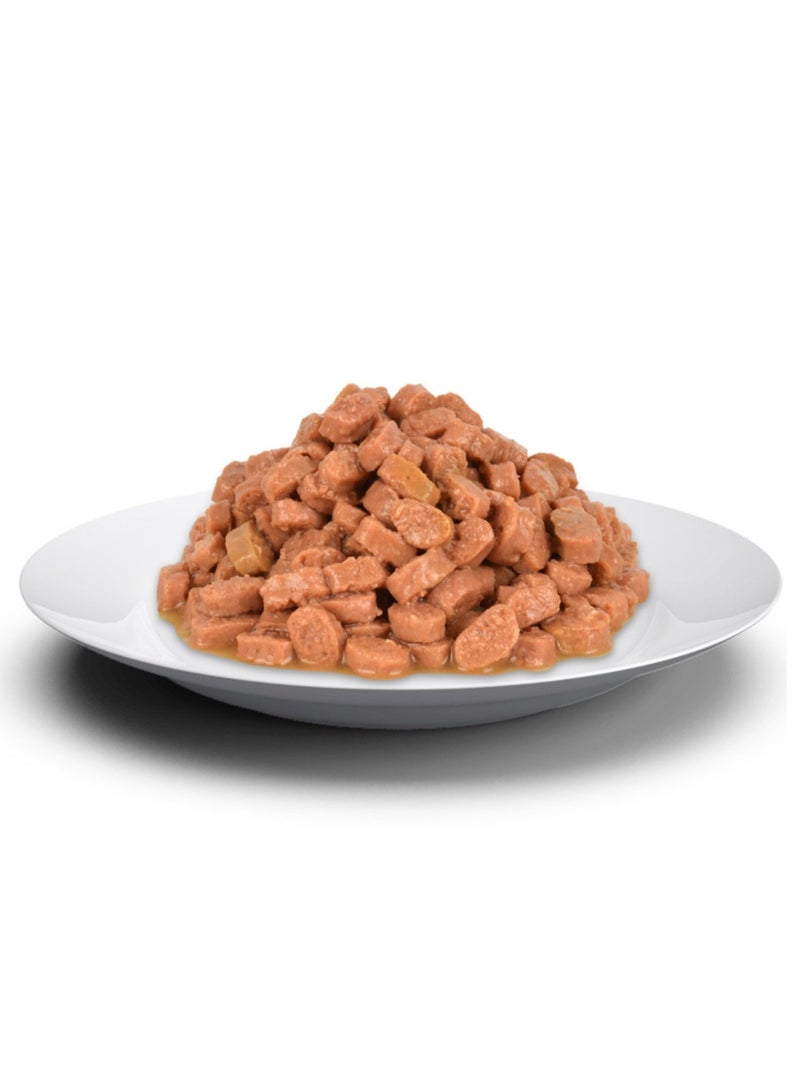 جانغل Jungle Kitten Pouch، طعام قطط رطب يحتوي على قطع دجاج في مرق، مخصص للقطط الصغيرة التي تتراوح أعمارها بين شهر إلى 12 شهرًا (3 قطع في العلبة) - Image 3