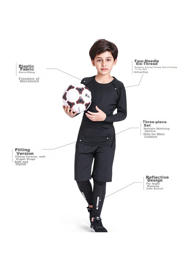 Fandimu Children's Sports Set, Youth Training Sportswear, Long-sleeve Undershirt, Elementary And Middle School Students' Running Outfit, Badminton Uniform - Image 5