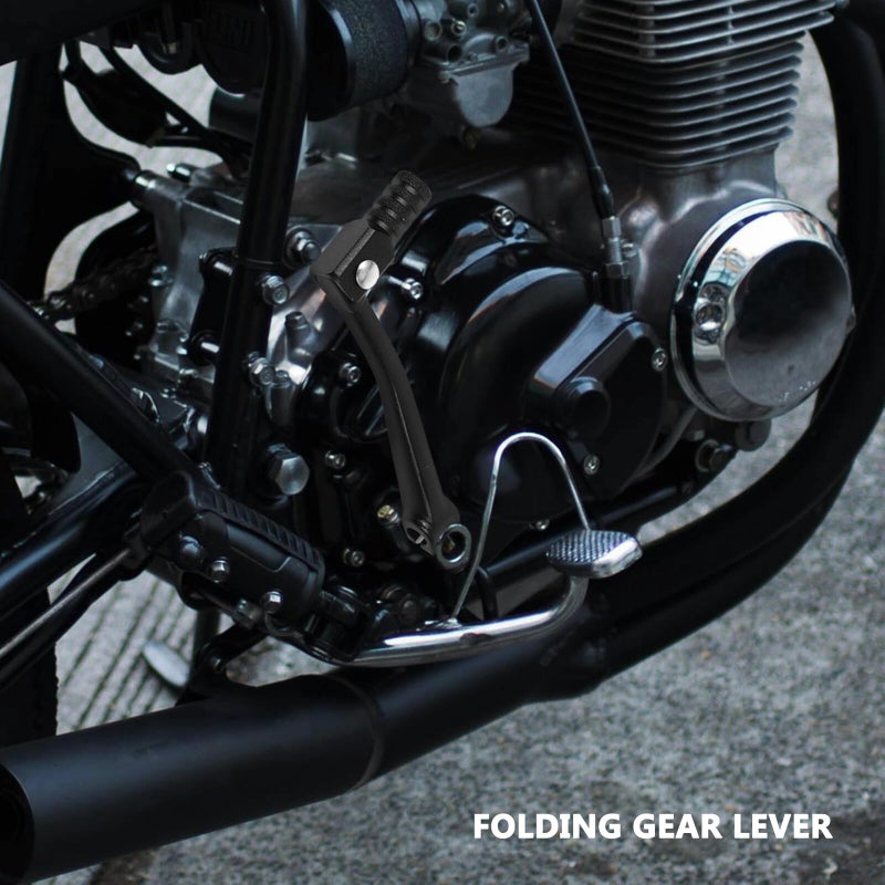 Aluminum Alloy Folding Motorcycle Gear Shift Lever Black for Dirt Bikes ATV - Image 4