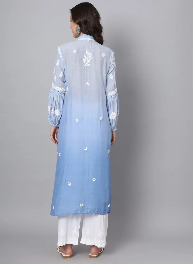 Alaya Women Hand Embroidered Chikankari Cotton Kurta-AL3888