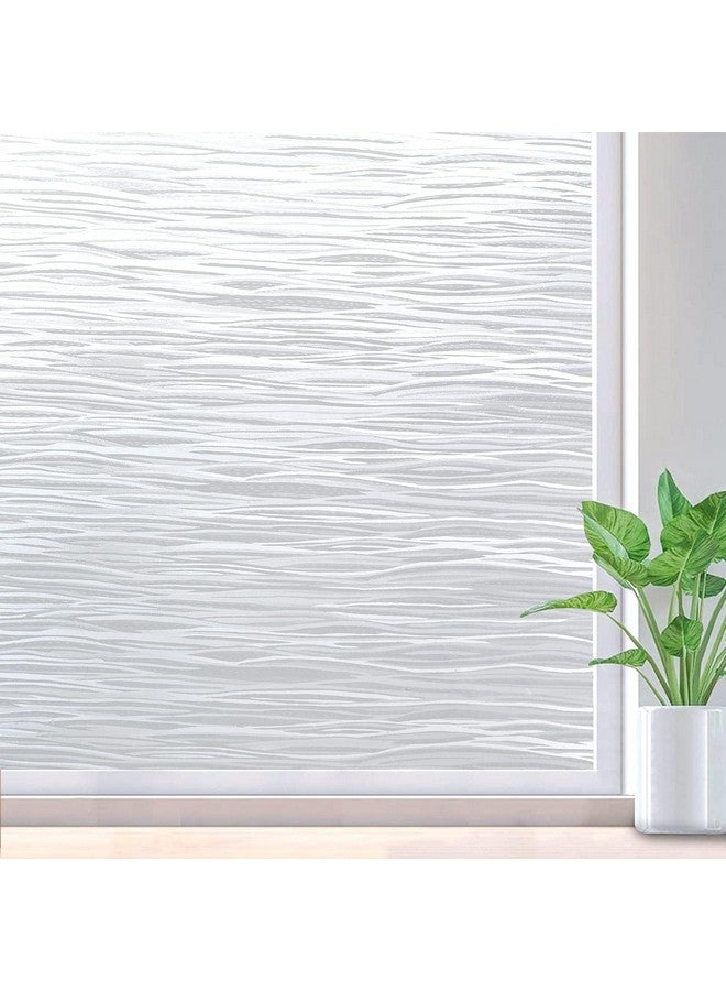 Rabbitgoo rabbitgoo Window Privacy Film Frosted Glass Film Removable Vinyl Door Coverings UV Blocking Decorative Static Cling Non-Adhesive Window Clings Sticker for Home Decor, 17.5 x 78.7 Inches  - Image 1