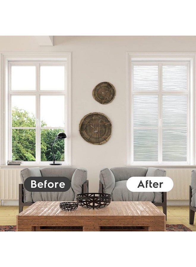 Rabbitgoo rabbitgoo Window Privacy Film Frosted Glass Film Removable Vinyl Door Coverings UV Blocking Decorative Static Cling Non-Adhesive Window Clings Sticker for Home Decor, 17.5 x 78.7 Inches  - Image 5