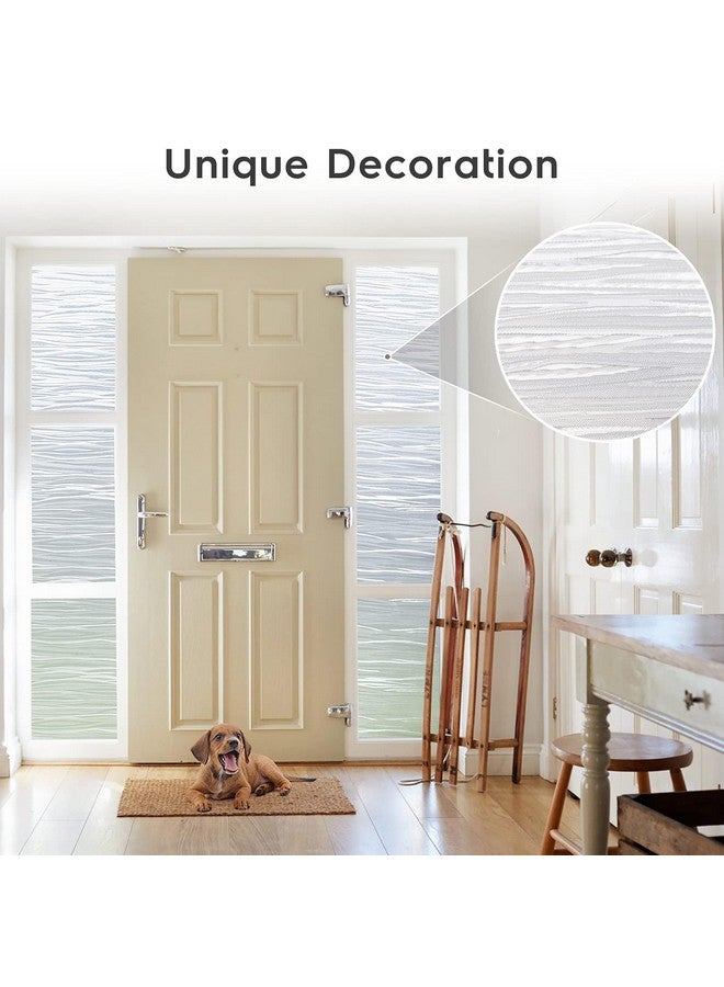 Rabbitgoo rabbitgoo Window Privacy Film Frosted Glass Film Removable Vinyl Door Coverings UV Blocking Decorative Static Cling Non-Adhesive Window Clings Sticker for Home Decor, 17.5 x 78.7 Inches  - Image 4