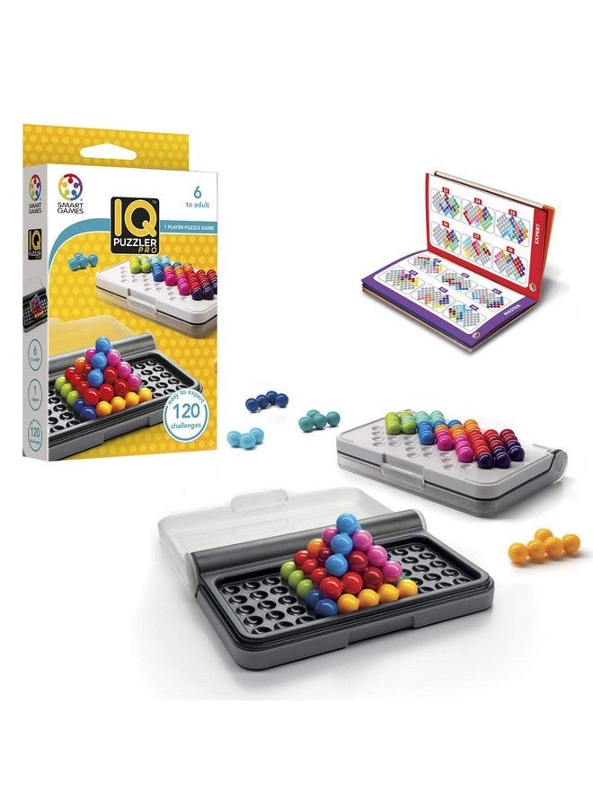 سمارت جيمز IQ Puzzler Pro ، لعبة سفر للأطفال والكبار ، لعبة دماغية لبناء المهارات المعرفية - دعابة ذهنية للأعمار من 6 سنوات فما فوق ، 120 تحديا في حالة صديقة للسفر. - Image 1