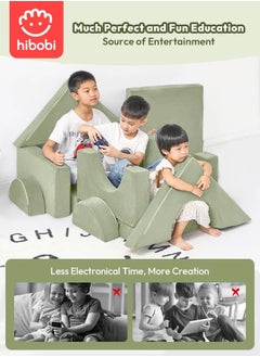 hibobi Kids' Building Block Magic Sofa - Compact Modular Couch with 14 Pieces for Creative Play and Fun, Soft and Safe, Versatile for Play and Relaxation  - Image 4