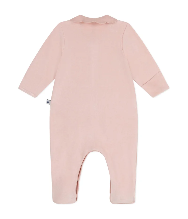 Petit Bateau Babies' velour pyjama suit