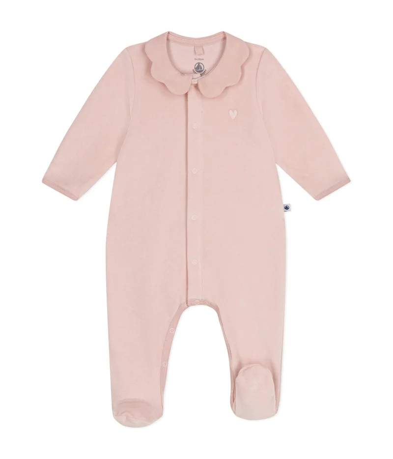Petit Bateau Babies' velour pyjama suit