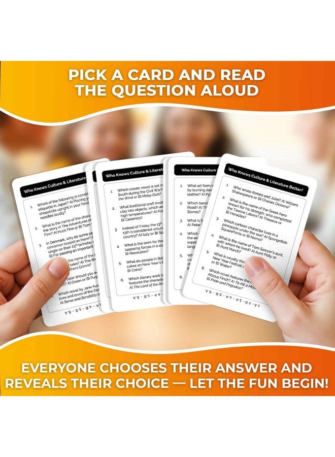 QUOKKA Board Games for Kids 8-12 and Family - Educational Card Game for Kids Age 12+ - Who Knows Culture and Literature Better? - 500+ Questions - Trivia for Family Game Night and Travel Fun - Image 2