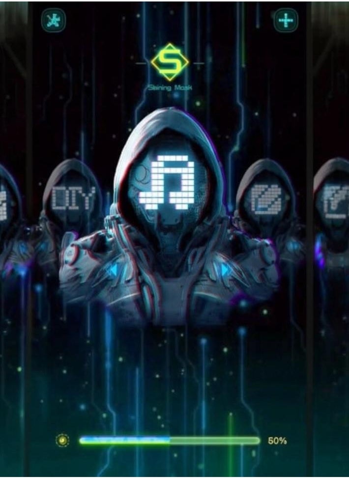 Custom LED Mask - Display Images and Videos, Animated Text and Emojis, Music, Bluetooth Connectivity, Dedicated App, Silicone Support, Perfect for Parties and Performances
