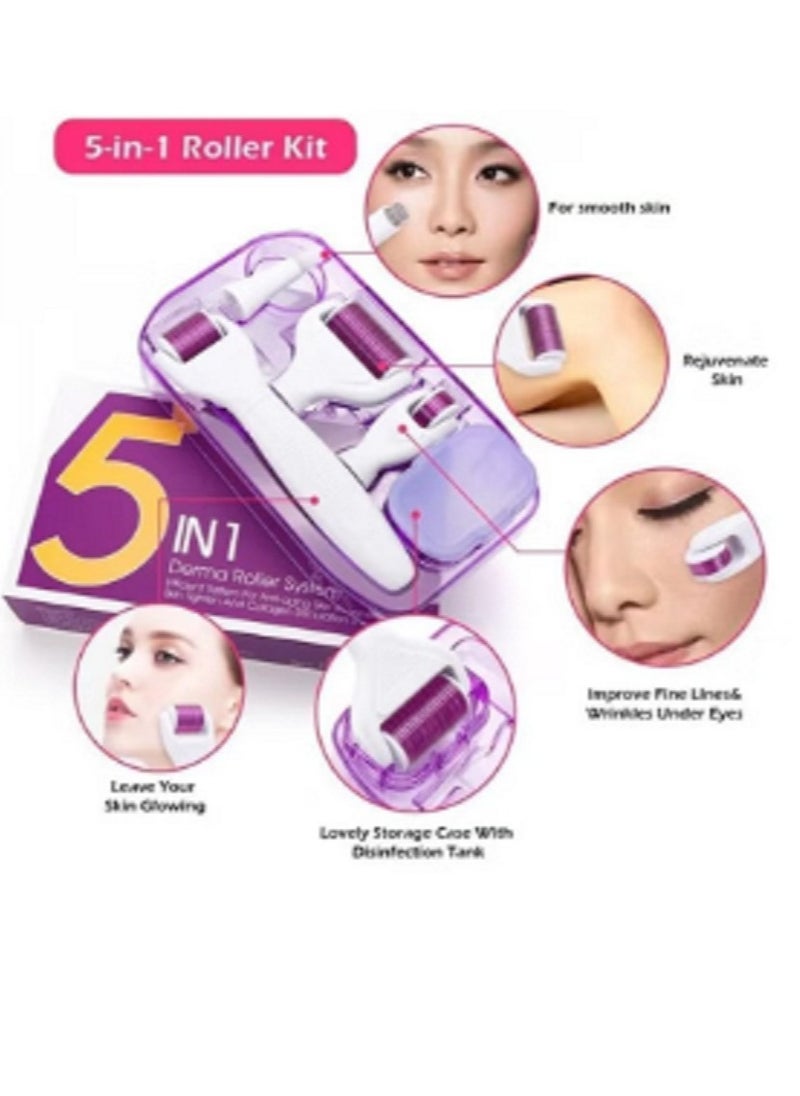 Derma Roller - Derma Roller Tool 5-in-1 Hair And Skin Care - Image 1